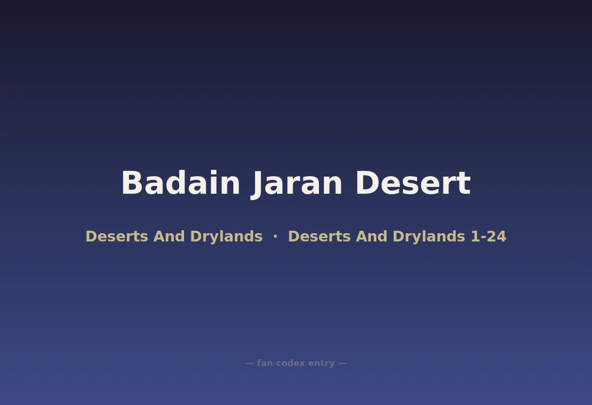 Badain Jaran Desert
