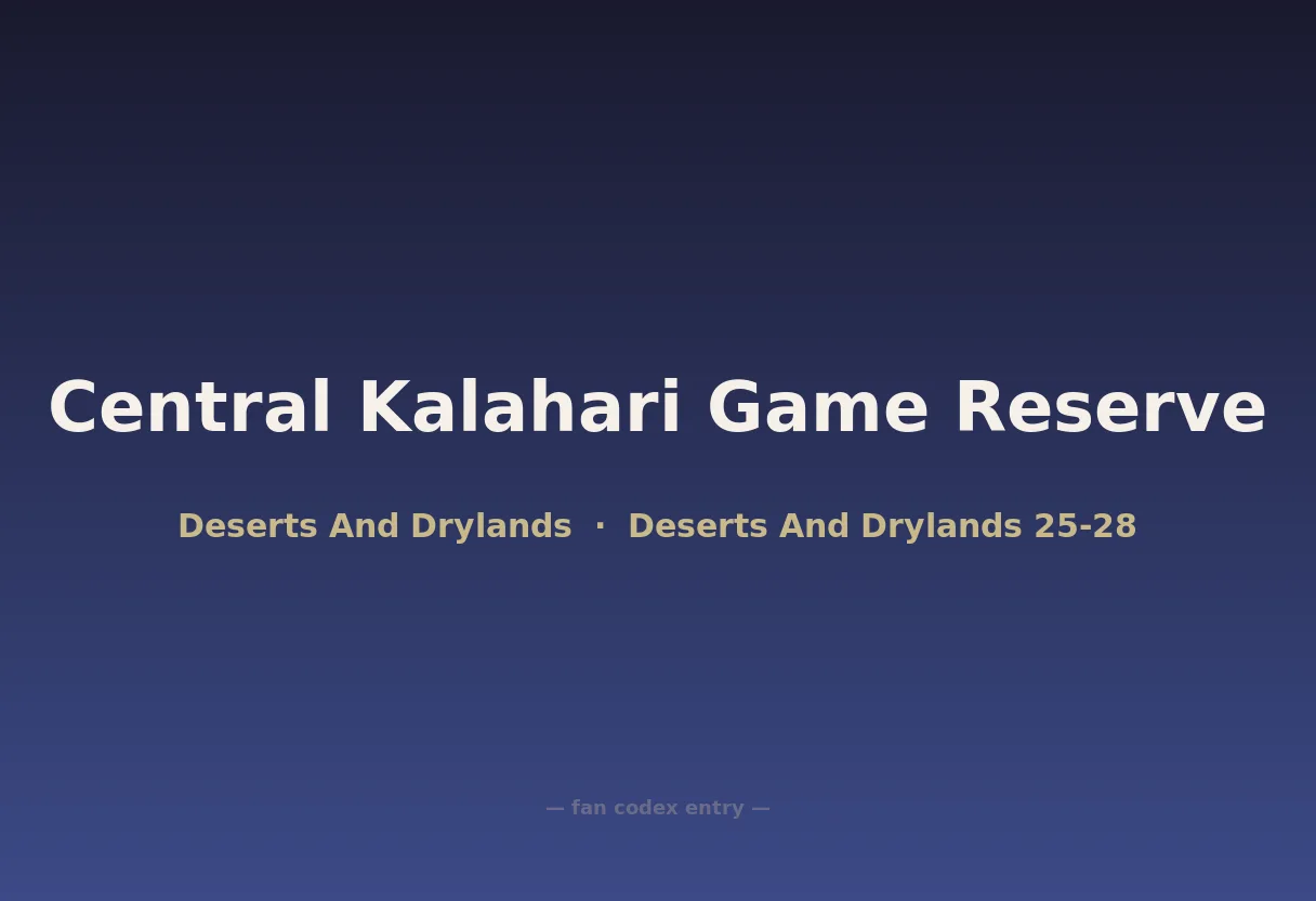 Central Kalahari Game Reserve